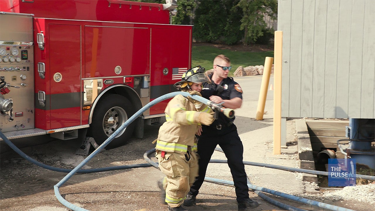 Employees try being a firefighter