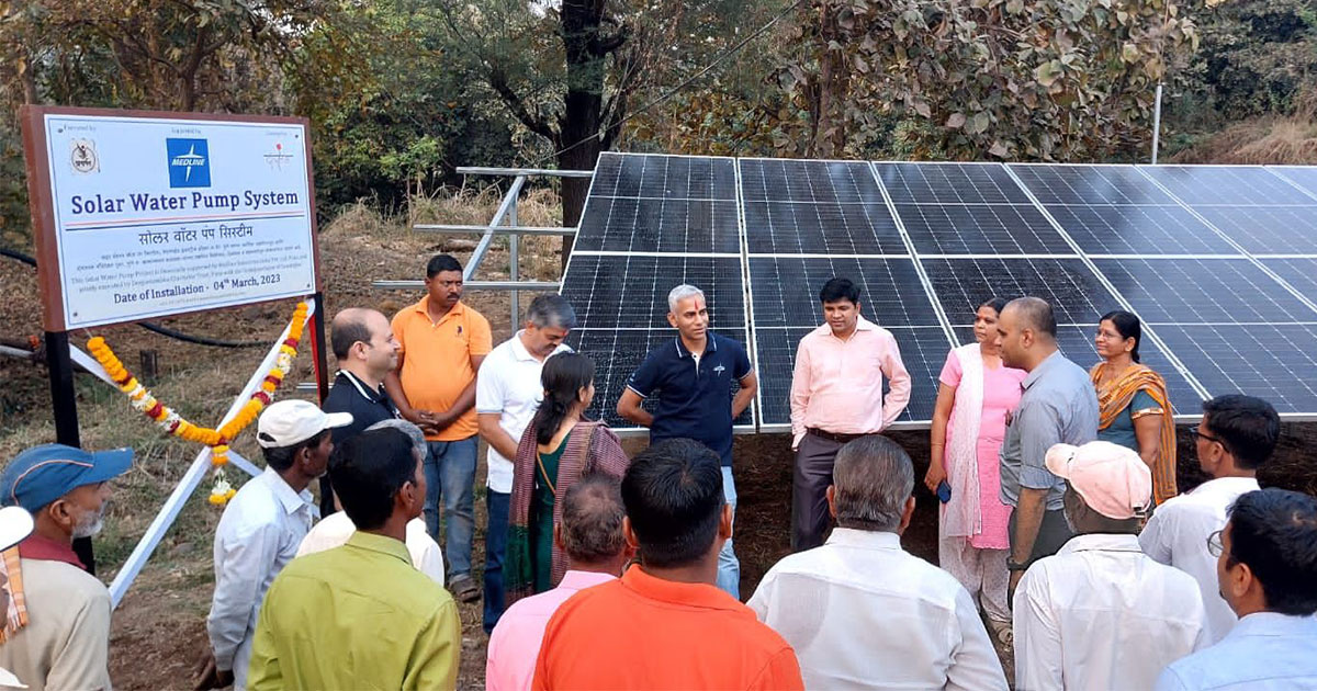 Medline India supports, celebrates new solar water pump system