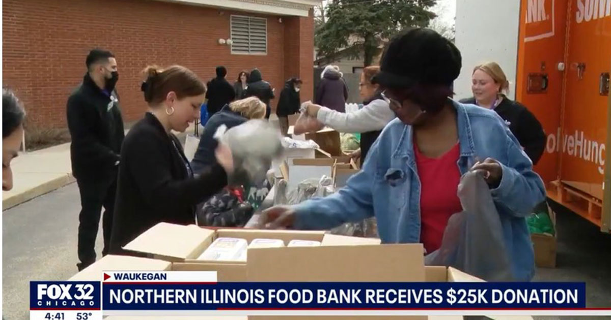 Medline Cares donation helps feed 200 families in Lake County