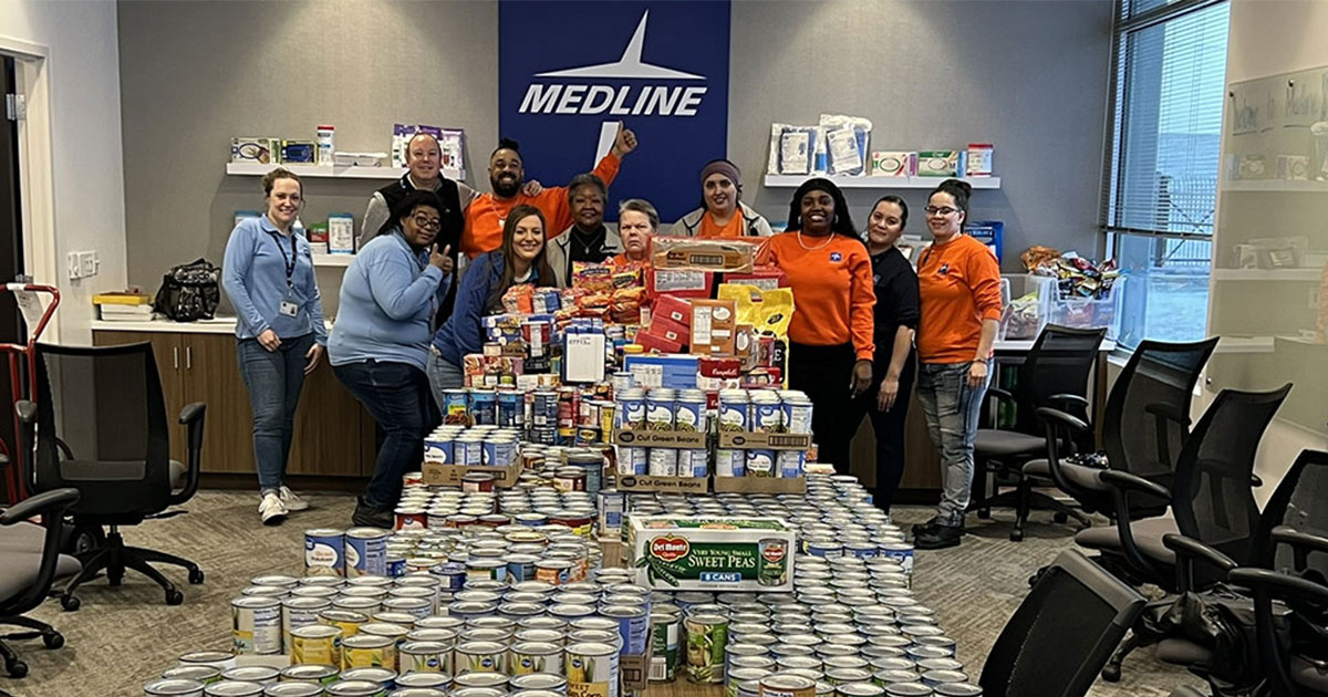 Medline Jeffersonville, Indiana Distribution Center Food Drive